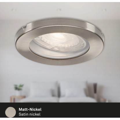 Briloner LED vgradna svetilka mat nikelj