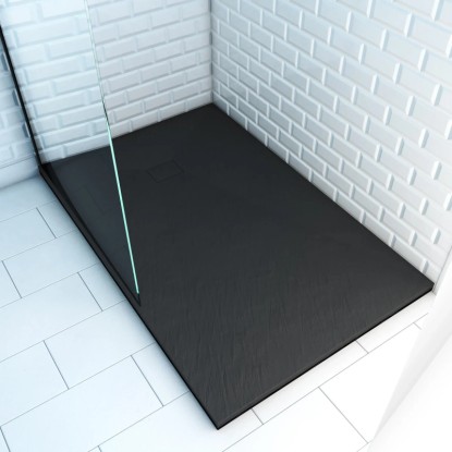 Aurlane Tuš kad Stone 140 x 90 Antracitna
