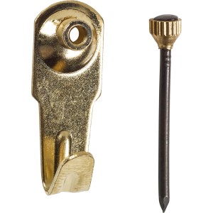 LUX Kljuka za slike Velikost 1 Prevlečena z medenino 2 kosa