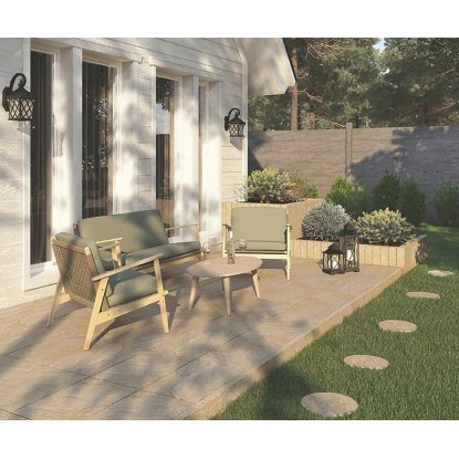 Pohodna plošča iz naravnega kamna, zlatorjava, Ø 30 cm