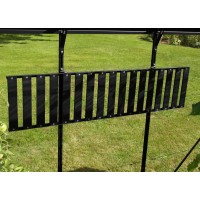 Aluminijast regal zložljiv črn 120 cm x 30 cm
