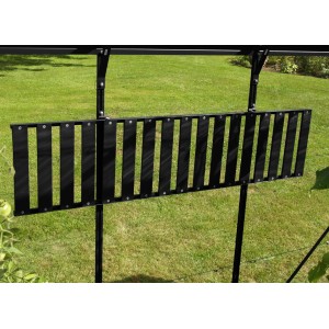 Aluminijast regal zložljiv črn 120 cm x 30 cm