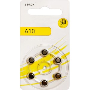 Baterija za slušni aparat A10 6 kos