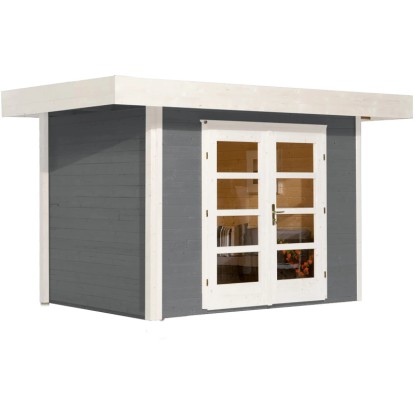 Weka Lesena vrtna hiška Comfort 126 Plus Vel. 2 Siva 7,1 m²