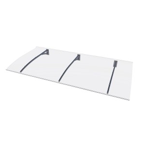 Nadstrešek za vhod PT Secco videz nerj. jekla/prozoren 22 cm x 200 cm x 90 cm