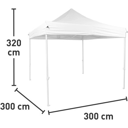 Paviljon Manzanola bele barve 297 cm x 297 cm