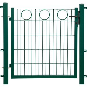 Okrasna enojna vrata Ring zelena 100 x 100 cm