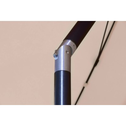 Balkonski senčnik Hernando Ø 200 cm Bež s potisno funkcijo Push-Up