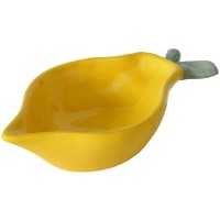 Boltze Skleda v obliki limone 4 cm x 9,5 cm x 16 cm rumena