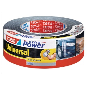 Tesa Lepilni trak Extra Power Universal Srebrne barve 50 m x 50 mm