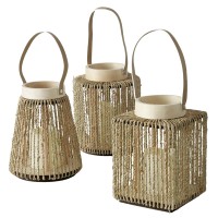 Boltze LED-laterna Agatha 3 vrste sortirano 22 cm x 17 cm x 17 cm natur
