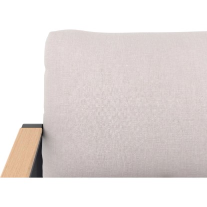 Sedežna garnitura Branford 4-delna aluminij-jeklo-les antracitno-bež
