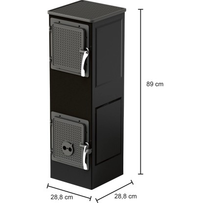 Delavniška peč Toba 2.0 (UNI 1000) jeklo črno 6 kW