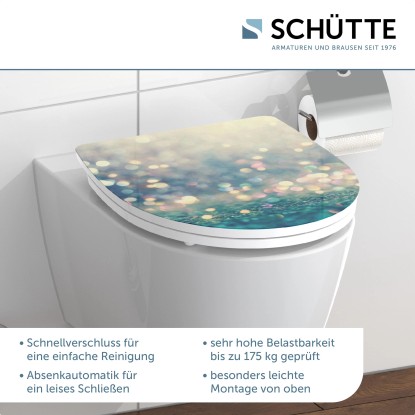 WC-deska Schütte Magic Light duroplast avtomatsko spuščanje hitro odpenjanje