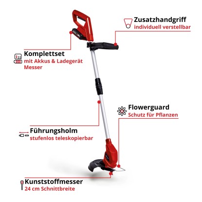 Einhell Power X-Change Akumulatorska kosilnica z nitko GC-CT 18/24 Li z 2 Ah