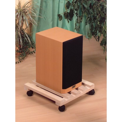 Kvadraten premičen podstavek za rastline iz bukovega lesa 35 cm x 35 cm