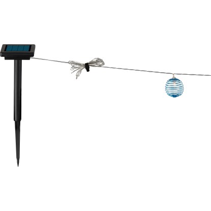 Solarna svetlobna LED-veriga Pisana 10 LED spiralnih latern