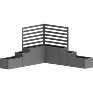 Biohort Visoke grede DaVinci različica 1 kremenčevo siva kovinska