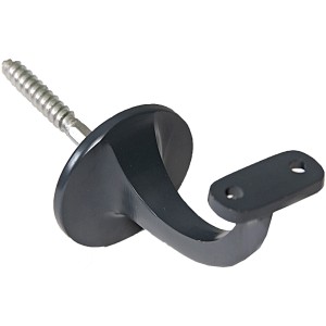 Konzole iz medenine v barvi antracita za lesen ograjni držaj Ø 52 mm