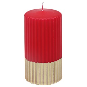 Steinhart Sveča z zarezami Klassik 11 x 5,7 cm rubin