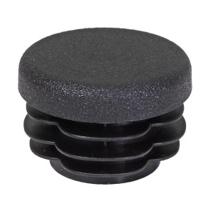 Zaporni zamašek za okrogle cevi z lamelami Črn Ø 25 mm