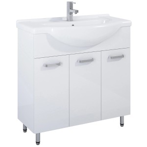 Omarica pod umivalnikom Eve 85 cm 3 vrata bela