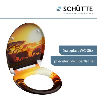 WC-deska Eisl Africa, duroplast, z avtomatskim spuščanjem in hitrim odpenjanjem
