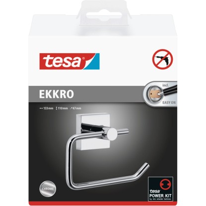Tesa Držalo za WC-papir Ekkro visoko sijajno kromirano