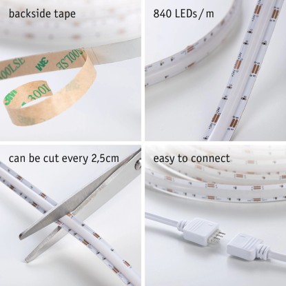 Paulmann SimpLED LED Strip COB celotni komplet 3 m večbarven 22 W