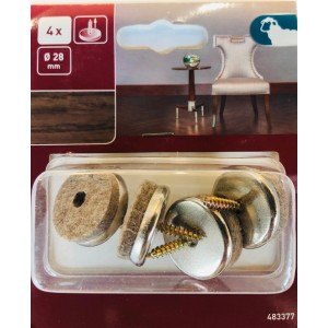 Blazinice za parket z vijakom Ø 28 mm 4 kosi