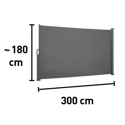 Stranska markiza Livingston Antracit 300 cm x 180 cm