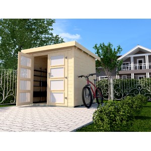 Weka Lesena vrtna hiška Pesaro C Natur Š x G: 299 cm x 250 cm