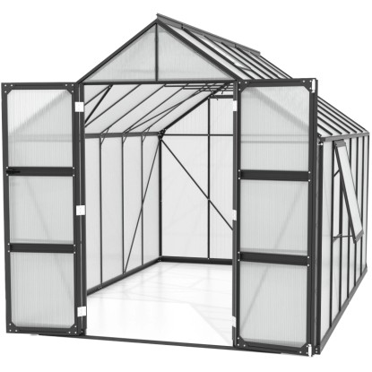 Vitavia rastlinjak Olymp 9900 HKP 4 mm Črn Š 257 cm x G 383 cm