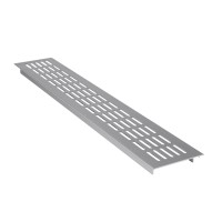 Rešetka iz lahke kovine aluminij 480 mm x 80 mm srebrna