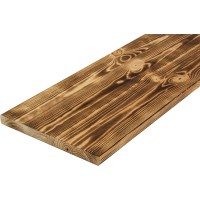 Rettenmeier Lepljena lesena plošča bor antično ožgan 200 cm x 40 cm x 1,8 cm