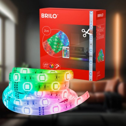 Briloner Gibljiv LED-trak 3 m samolepilen večbarven