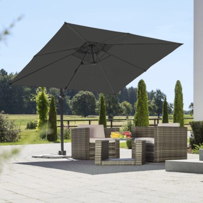 Schneider Senčnik Rhodos Junior 270 cm x 270 cm antracitna z ročičnim mehanizmom