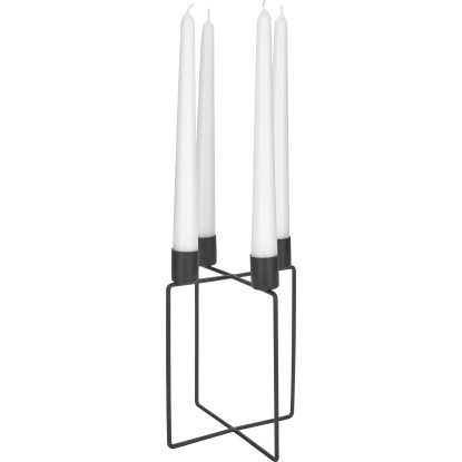 Svečnik Midnight Mystery 10,5 cm x 10,5 cm črn