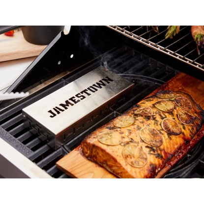 Jamestown Škatla za prekajevanje iz nerjavečega jekla 22,2 x 9,2 x 4,3 cm