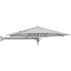 Senčnik Ø 245 cm sivo-srebrn z vrtenjem in nagibno funkcijo