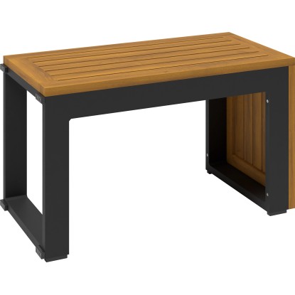 Zunanja sedežna garnitura Lipson 3-delna iz akacijevega lesa in aluminija Siva