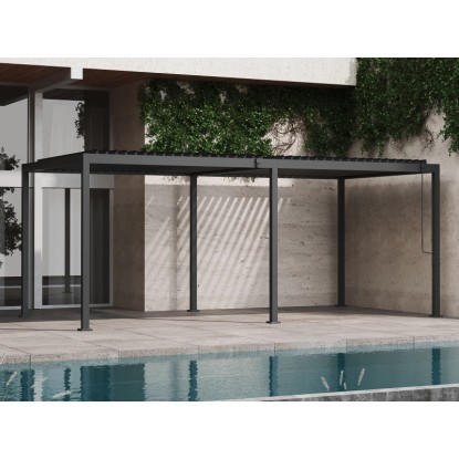 Pergola Carinda aluminij antracit 239 cm x 584 cm x 296 cm