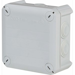 OBO Razdelilna doza, nadometna, 114 mm x 114 mm, siva, IP66