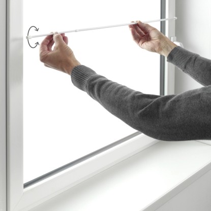 Gardinia Vpenjalni drog Ø 8 mm Bel 45 cm - 65 cm 2 kosa