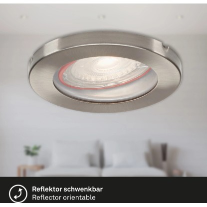 Briloner LED vgradna svetilka mat nikelj