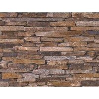 Finest Selection Tapeta iz netkanega tekstila videz zidu Woodn Stone pisana FSC