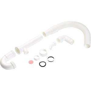 Cevni Sifon za pomivalna korita 44,8 mm (G 1 1/2) Bela