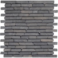 Mozaična plošča Slim Hexagon marmor grafit 30,5 cm x 30,5 cm