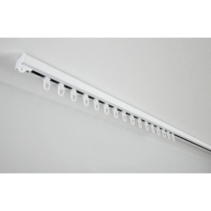 Gardinia Komplet aluminijastih vodil za zavese LUNA 1-kanalno Bela 160 cm