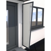 Gutta Stranska obloga za B1 polikarbonat prozoren antracit 200 x 60 x 45 cm
